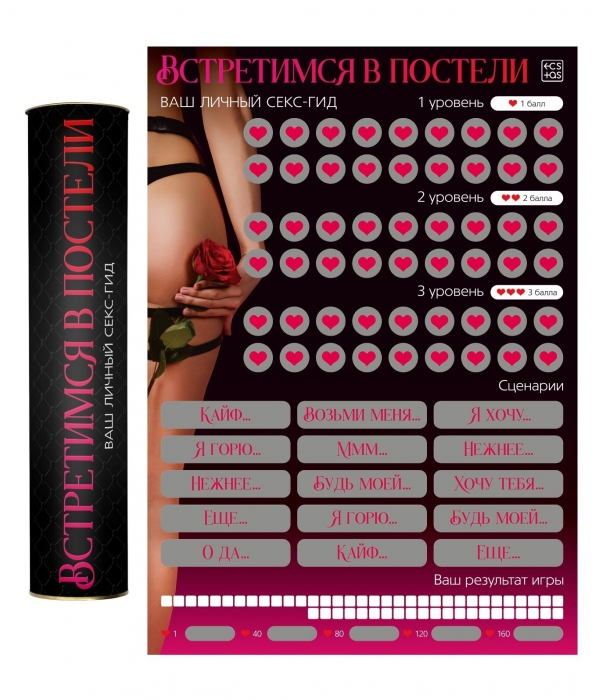 Плакат для пар со скретч-слоем "Секс-гид. Встретимся в постели"